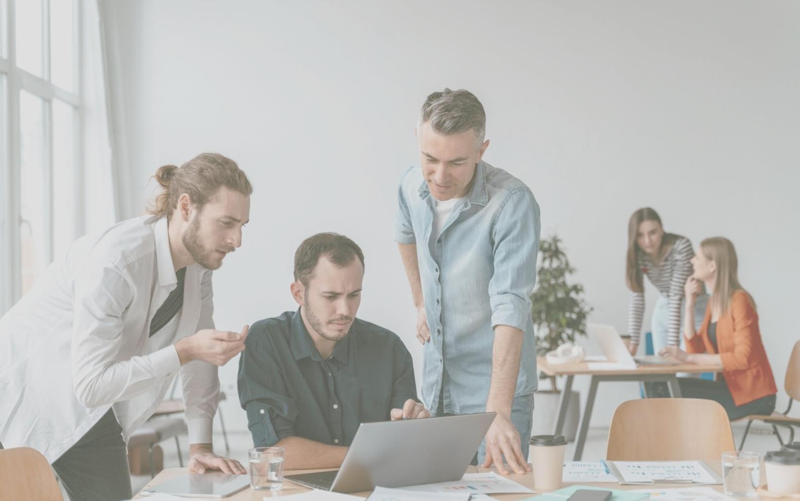 Financial analysis workspace with charts and data